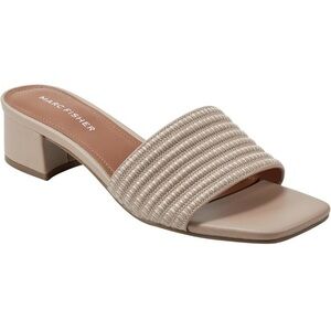 Marc Fisher block heel sandals beige